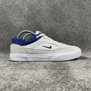 Nike SB Malor FV6064-100 Mens Size 9 White Royal Blue Athletic Skate Shoes Used